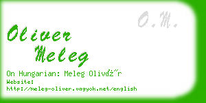 oliver meleg business card